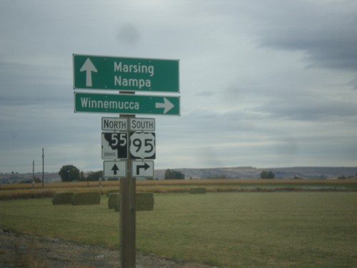 US-95 South Approaching ID-55