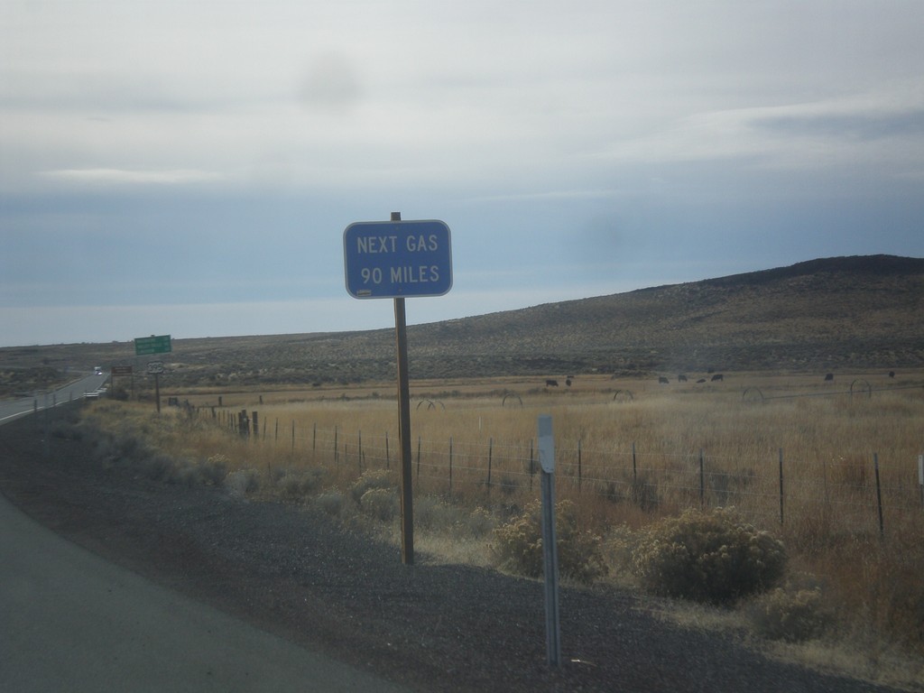 US-395 South - Next Gas 90 Miles