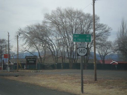 OR-140 West - Distance Marker