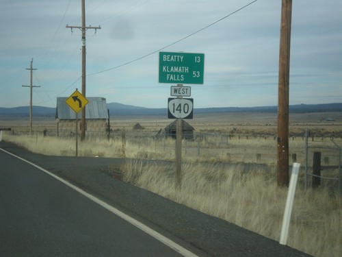 OR-140 West - Distance Marker