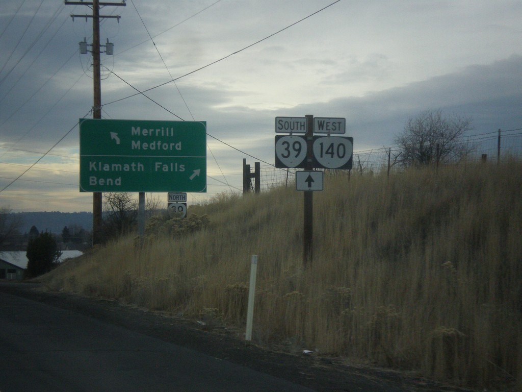 OR-140 West at OR-39