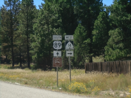 US-89 South Approaching UT-14