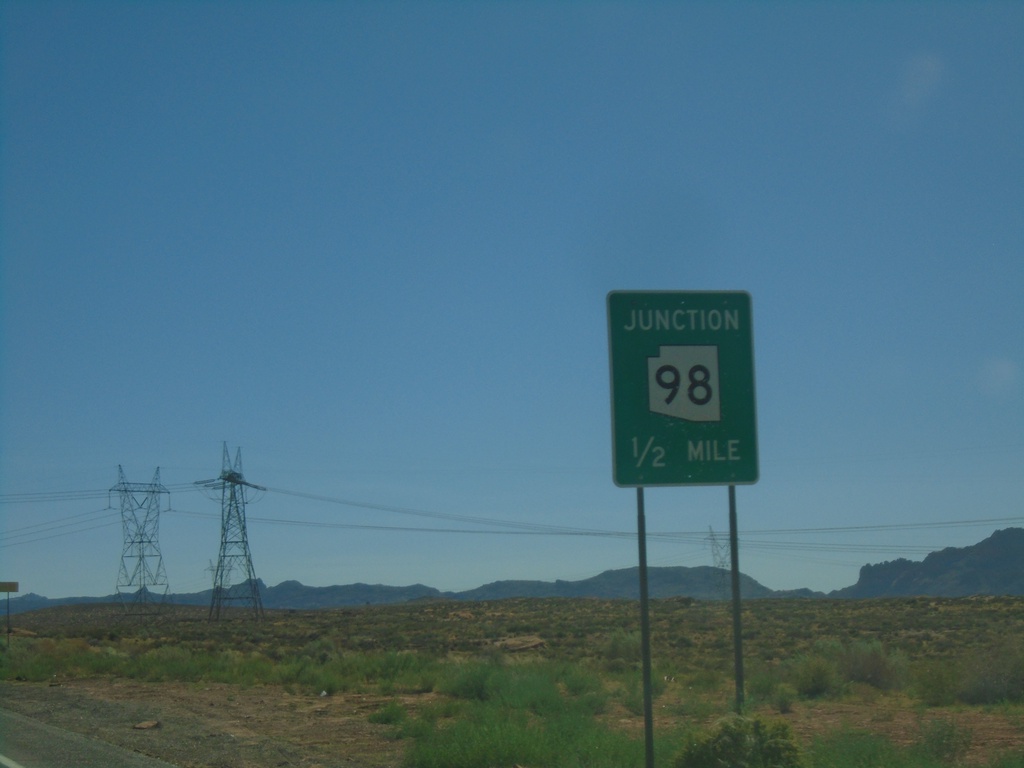 US-89 South Approaching AZ-98