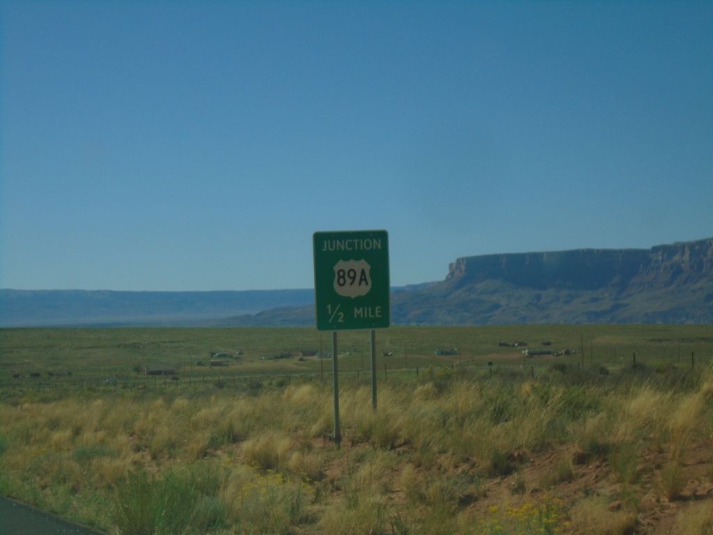 US-89 South Approaching US-89A