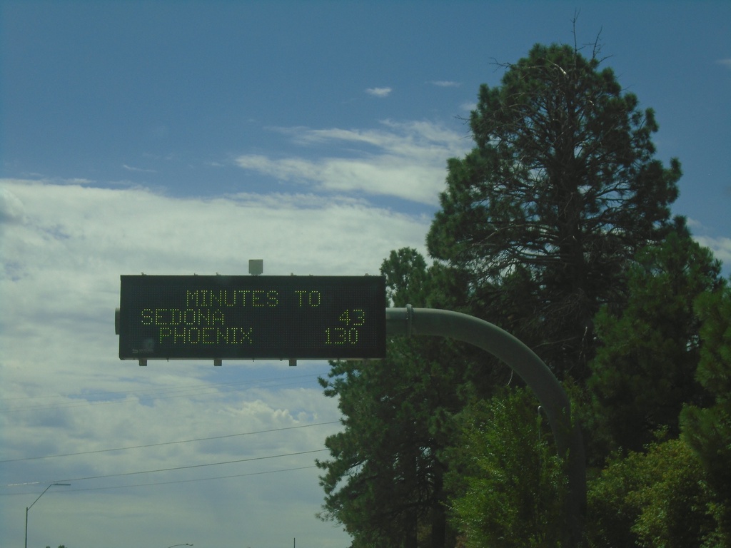 Travel Time on AZ-89A South Approaching I-17