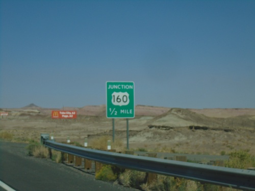 US-89 North Approaching US-160