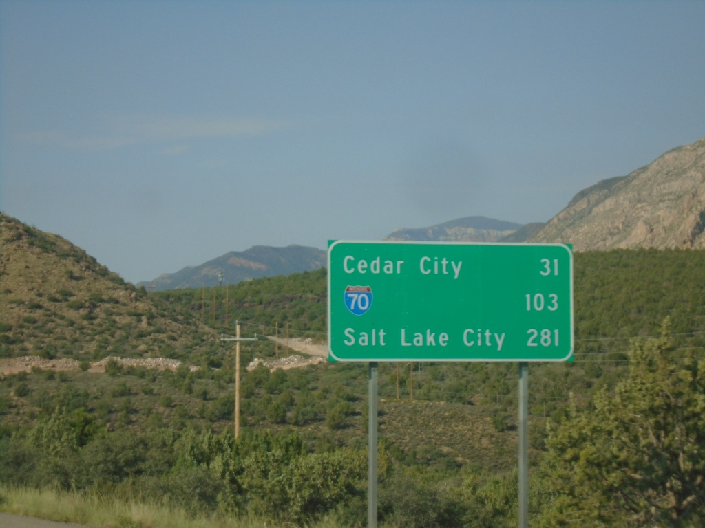 I-15 North - Distance Marker