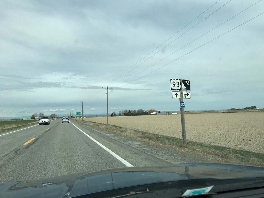 US-93 North Approaching ID-74