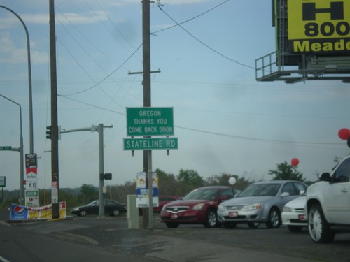 OR-11 North at Stateline Road - Leaving Oregon