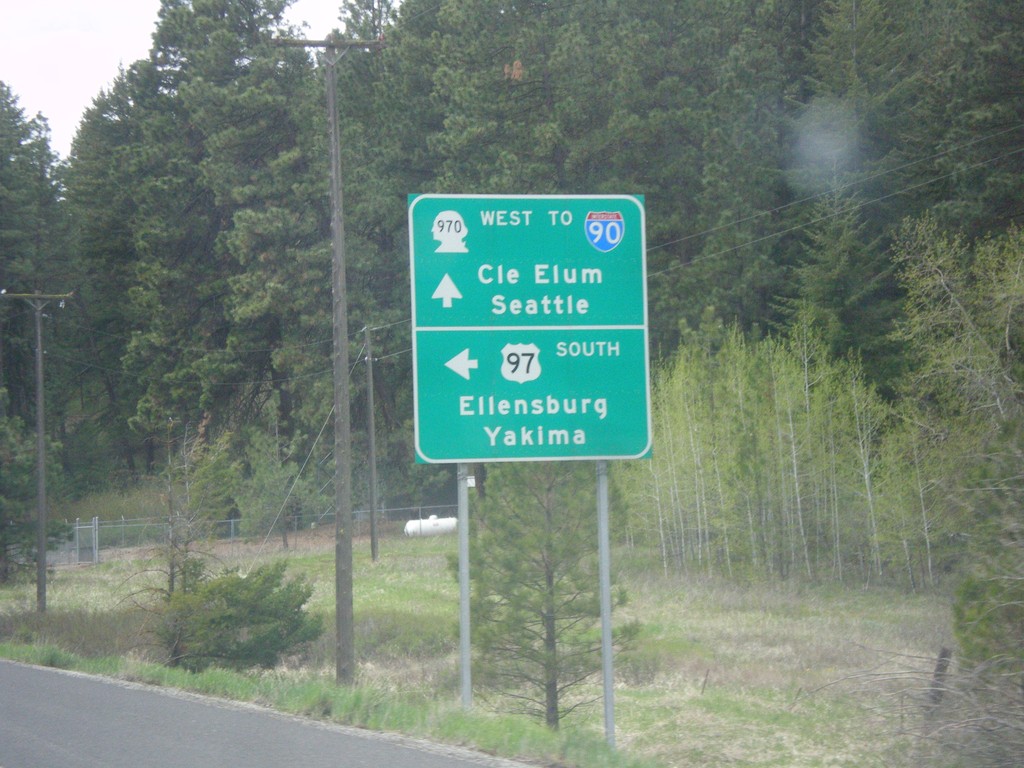 US-97 South at WA-970 (To I-90)