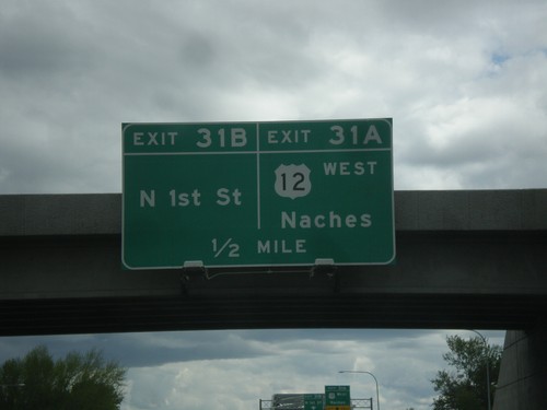 I-82 East - Exits 31B and 31A