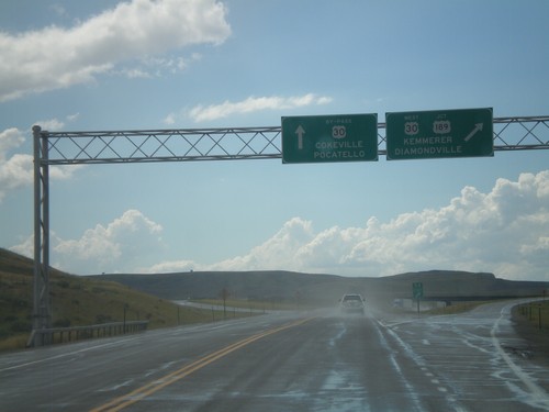 US-30 West Approaching US-189 and US-30 By-Pass