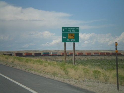 US-30 West Approaching WY-235