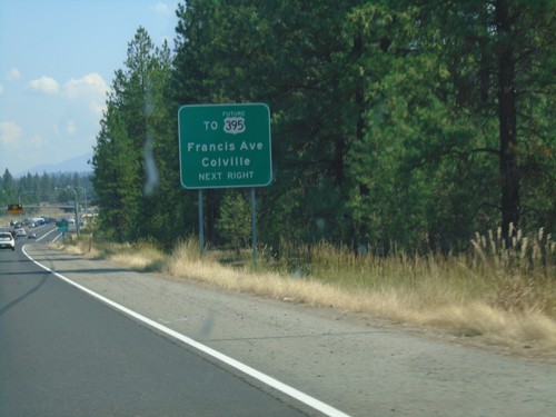 US-2 East Approaching Future US-395