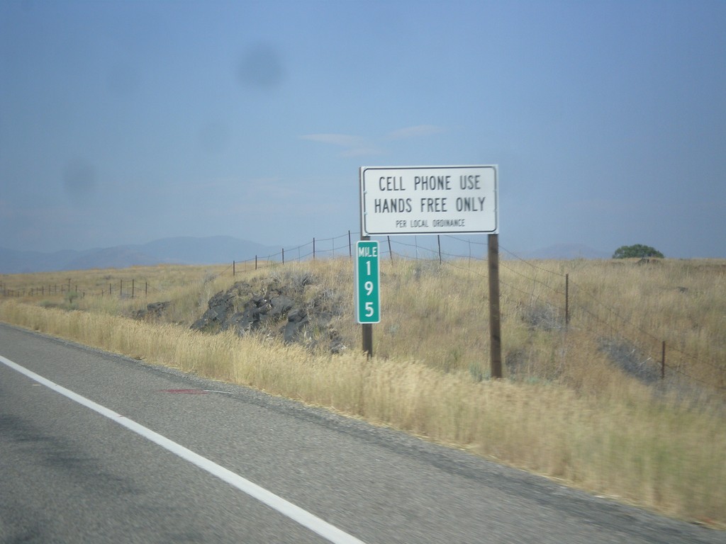 US-26 East/US-93 North - Cell Phone Use - Hands Free Only