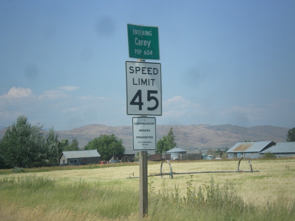 US-26 East/US-93 North - Entering Carey