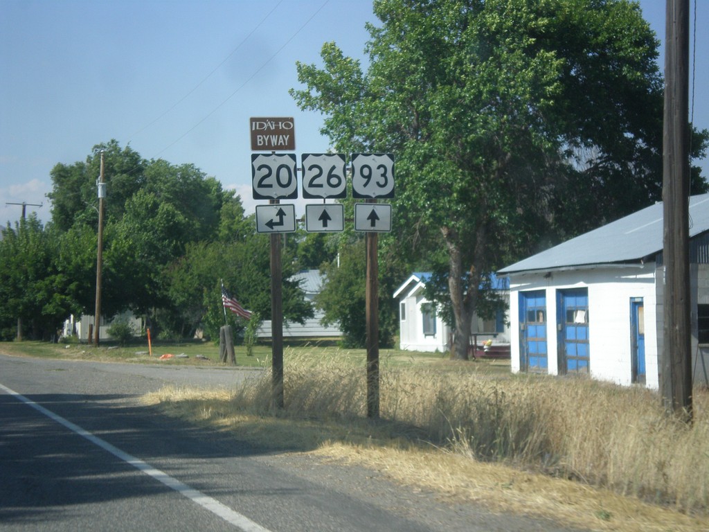 US-26 East/US-93 North at US-20