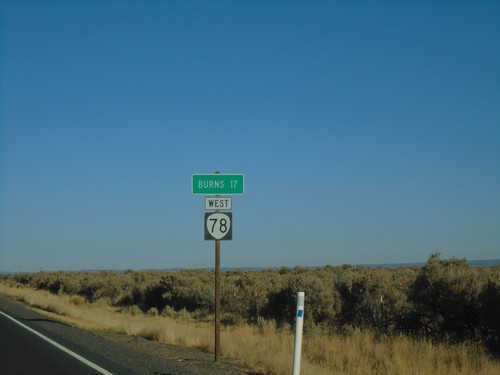 OR-78 West - Distance Marker