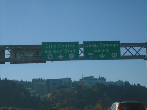 US-26 West on the Ross Island Bridge