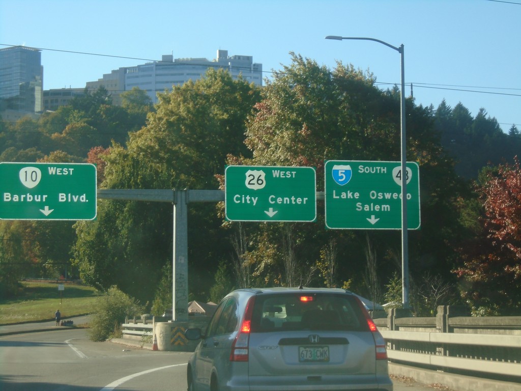 US-26 West at I-5/OR-10/OR-43 in Portland