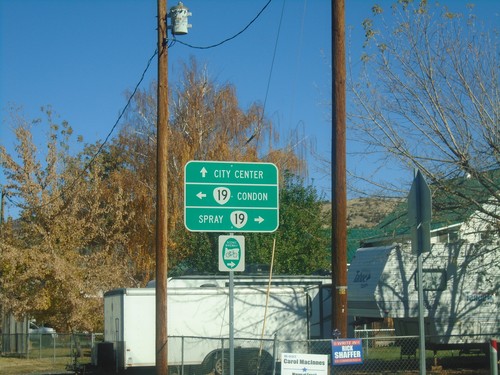 End OR-218 East at OR-19