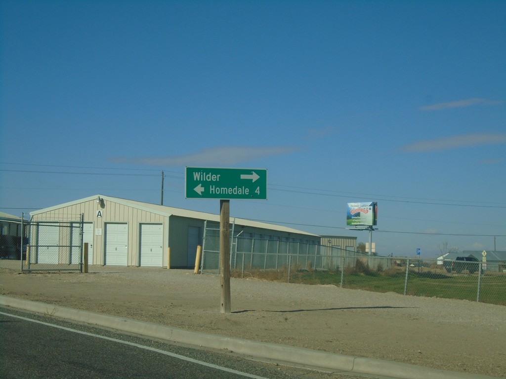 ID-19 West at US-95 - Wilder