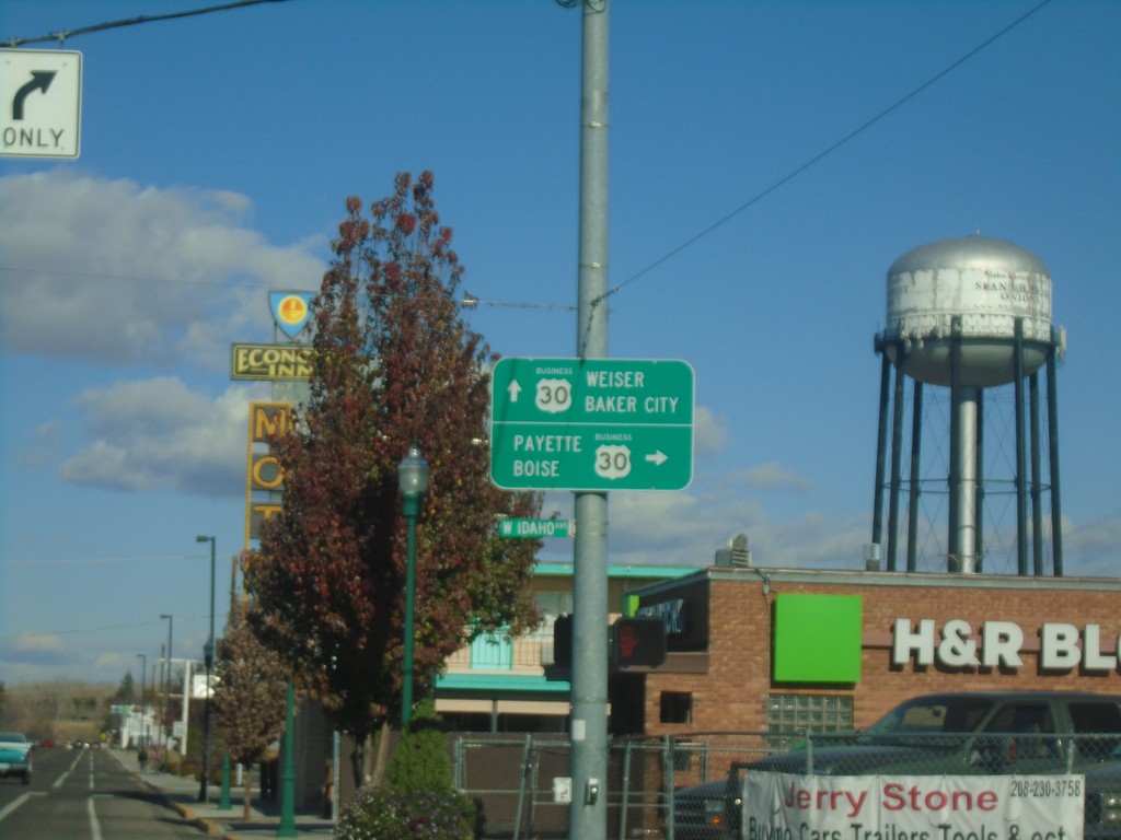 Oregon St. North at Idaho Ave. - Bus. US-30 Jct.