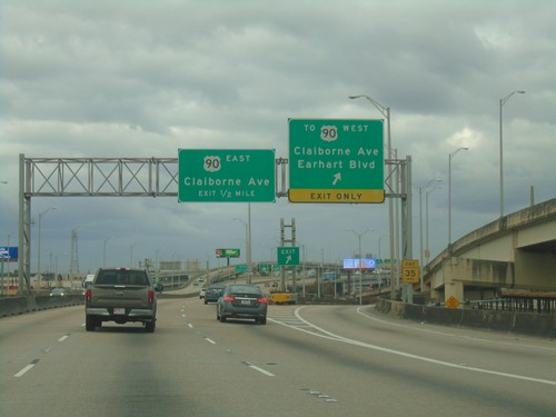 Bus. US-90 East Approaching US-90 - New Orleans