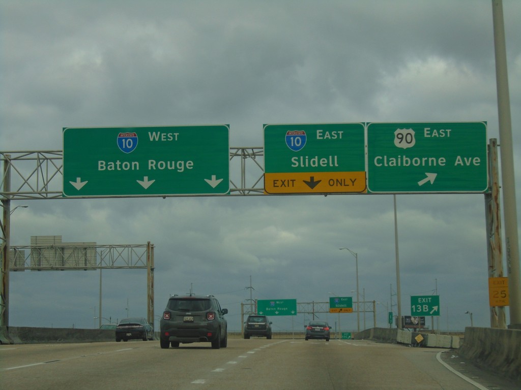 End Bus. US-90 East at I-10 - New Orleans