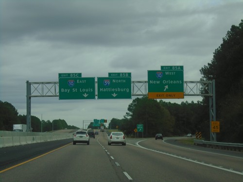 End I-12 East at I-10 and I-59 - Slidell