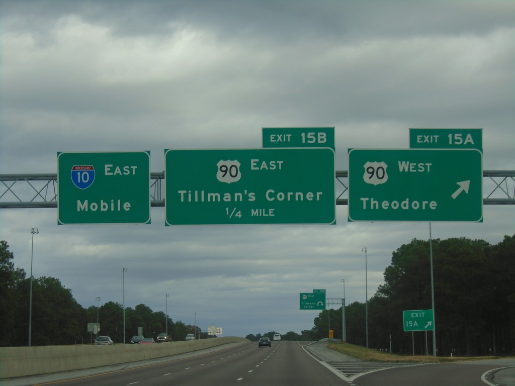 I-10 East - Exits 15A and 15B