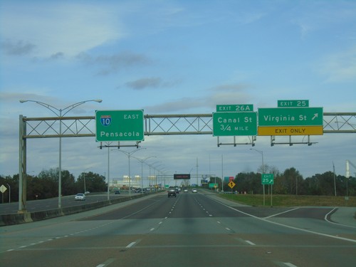 I-10 East - Exits 25 and 26A