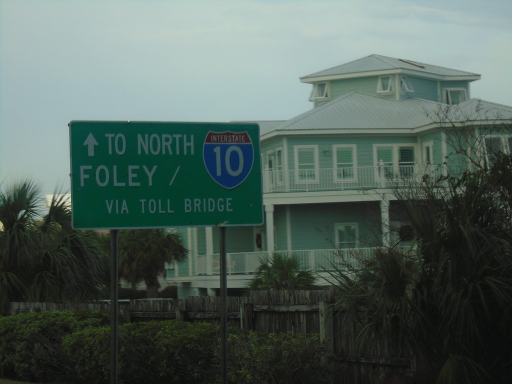 AL-182 West - Continue Straight for I-10 and Foley