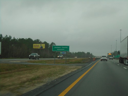 I-10 West - Entering Mississippi