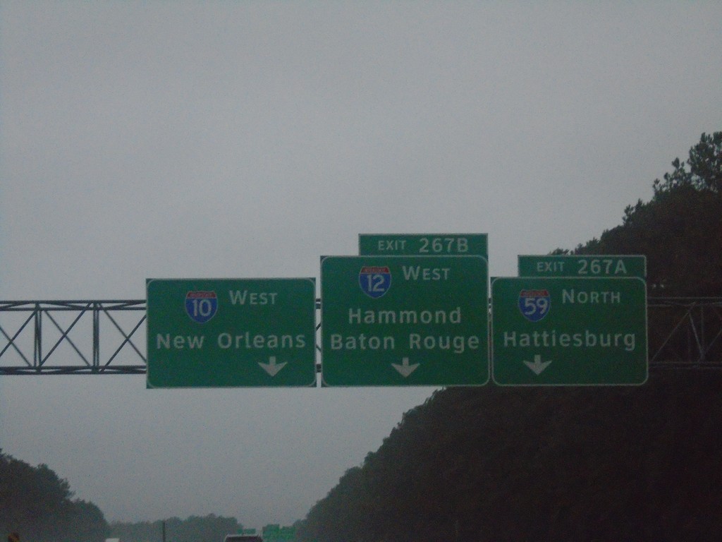 I-10 West - Exits 267A and 267B