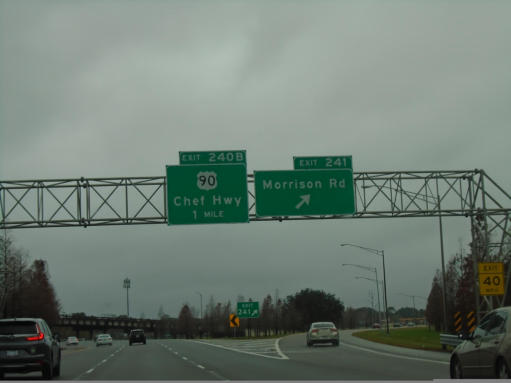 I-10 West - Exits 241 and 240B