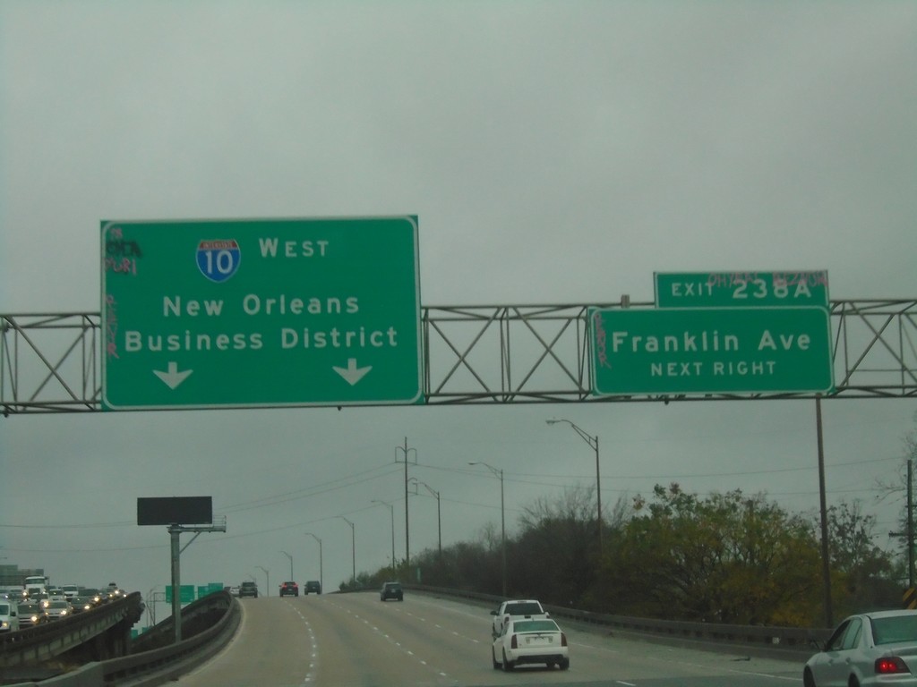 I-10 West - Exit 238A