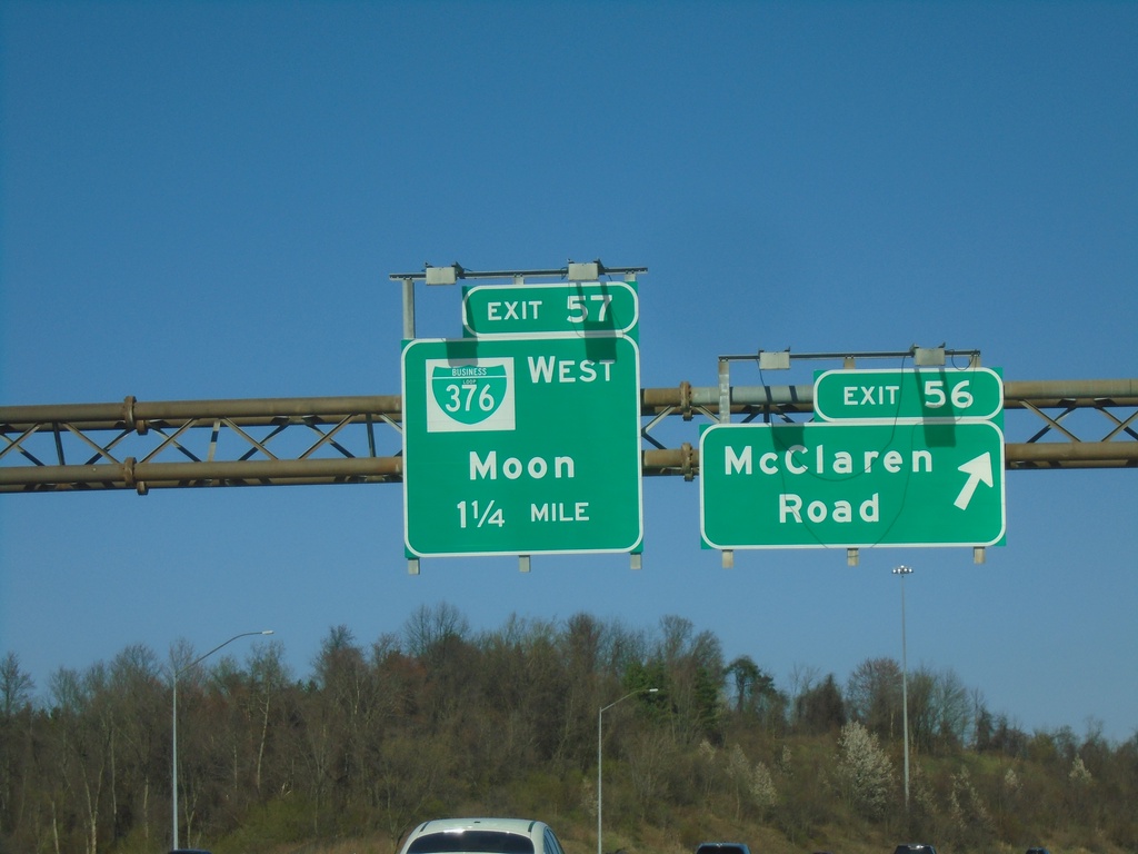 I-376 East - Exits 56 and 57