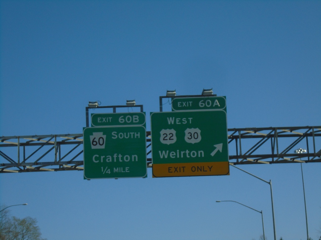 I-376 East - Exits 60A and 60B