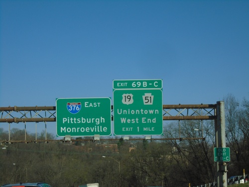 I-376 East - Exit 69B-C