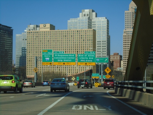 I-376 East - Exits 70A, 70B, and 70C