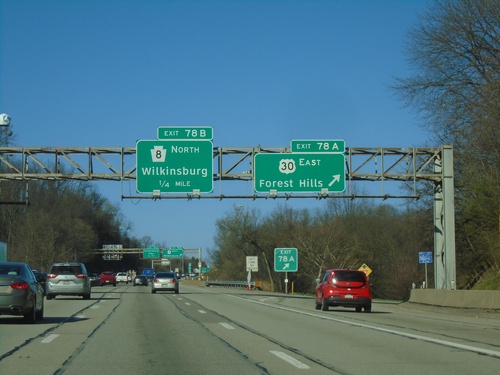 I-376 East - Exits 70A and 70B