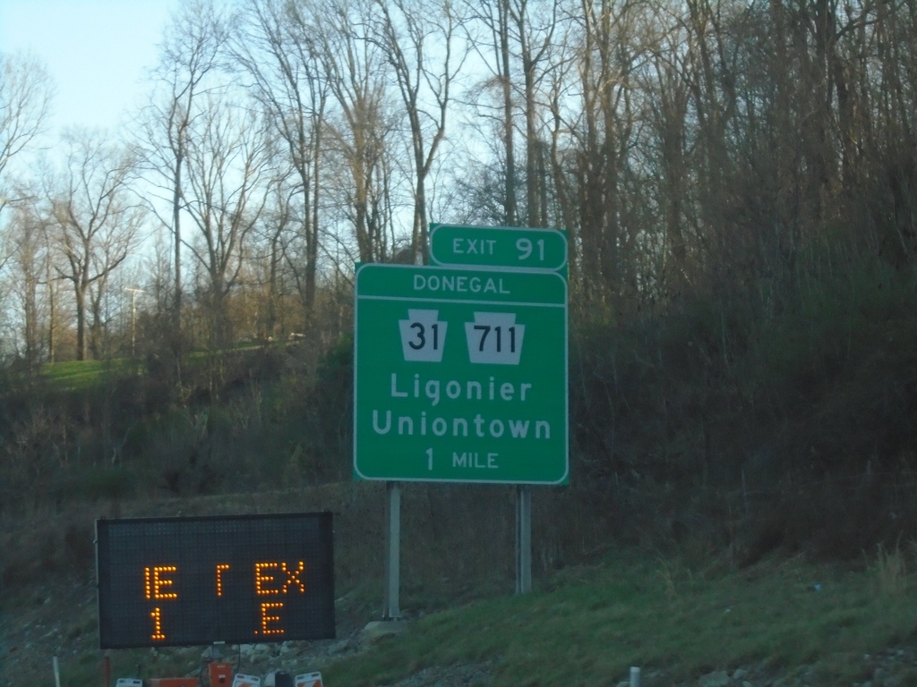 I-70/I-76 East - Donegal Interchange