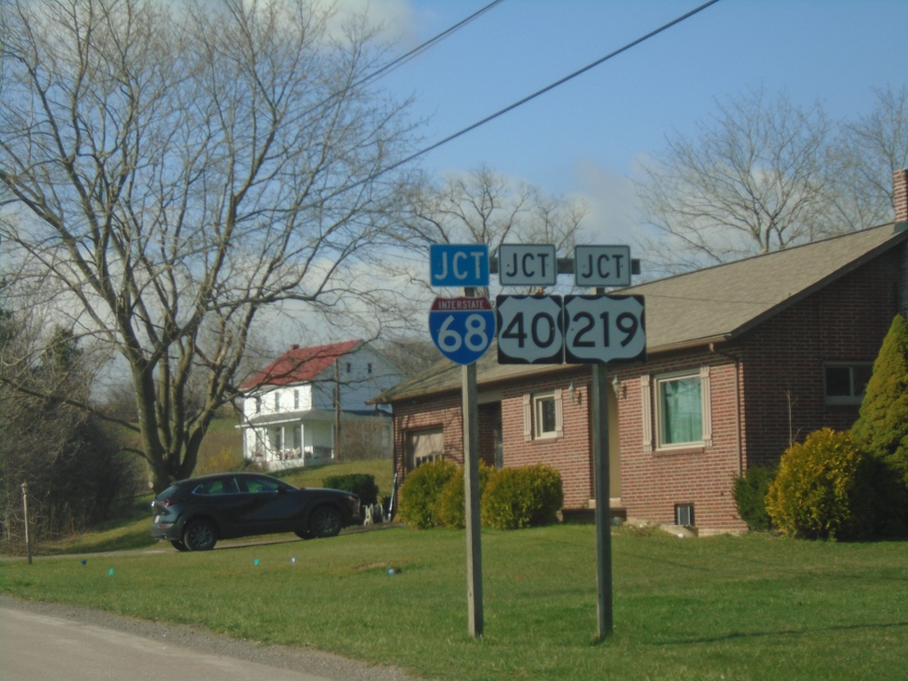 MD-495 South Approaching I-68/US-40/US-219