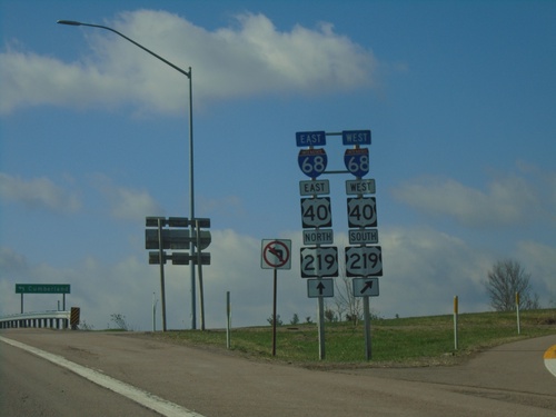 MD-495 South at I-68/US-40/US-219