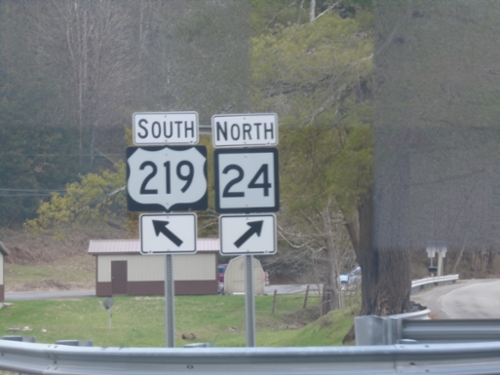 US-219 South at WV-24 North - Silver Lake