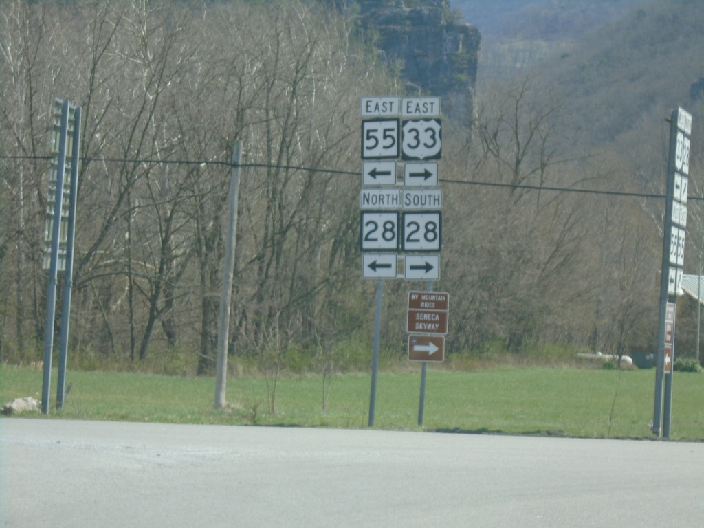 US-33/WV-55 East at WV-28 - Seneca Rocks