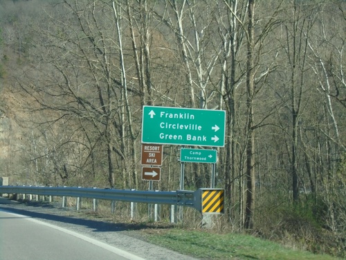 US-33 East/WV-28 South at US-33/WV-28 Split