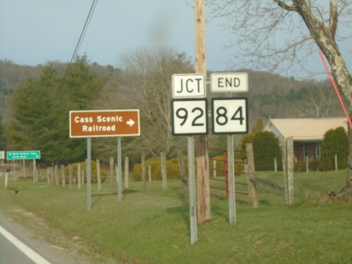 End WV-84 West at WV-92