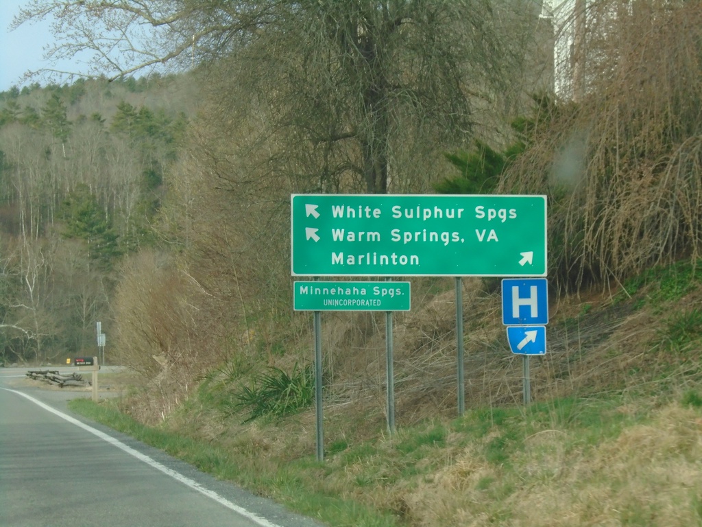 WV-92 South at WV-39 - Minnehaha Springs